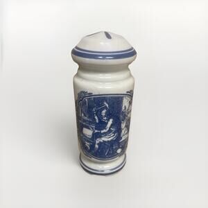 Vintage Zassenhaus Blue Ceramic Peppermill & Salt Shaker Set VR 1750 – Germany K